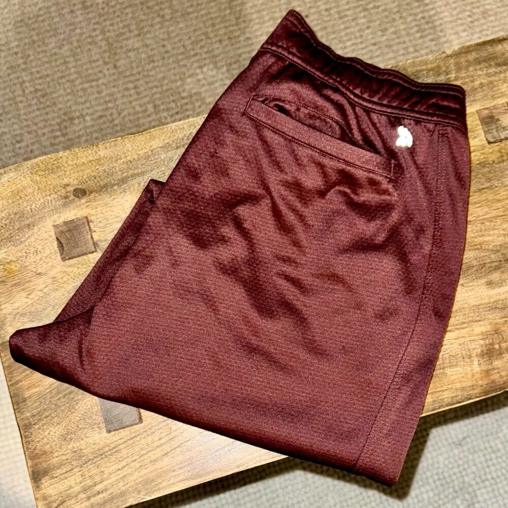 All-in-Motion Men's Lightweight Knit Joggers (Maroon, Polyester, Size S)